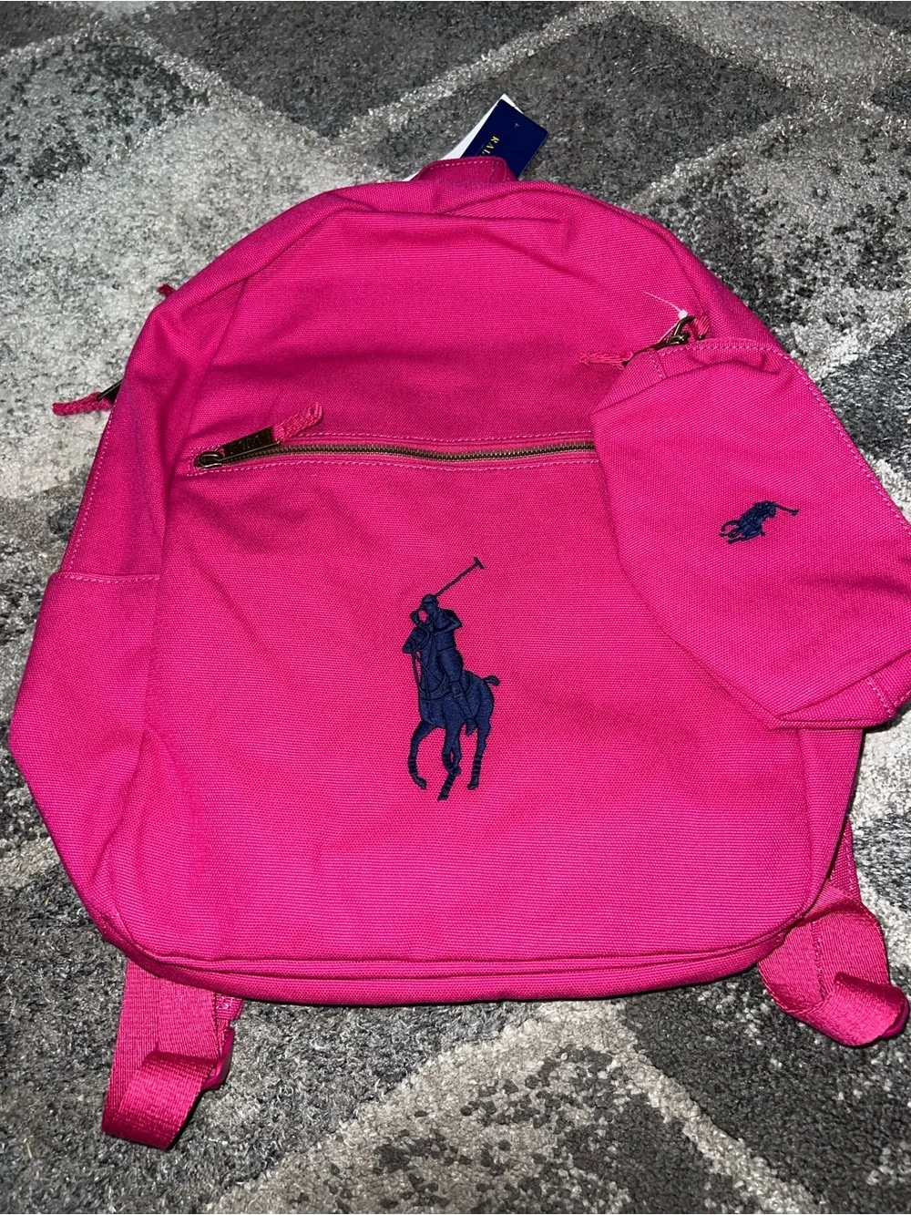 RALPH LAUREN KIDS Canvas Polo Pony Backpack